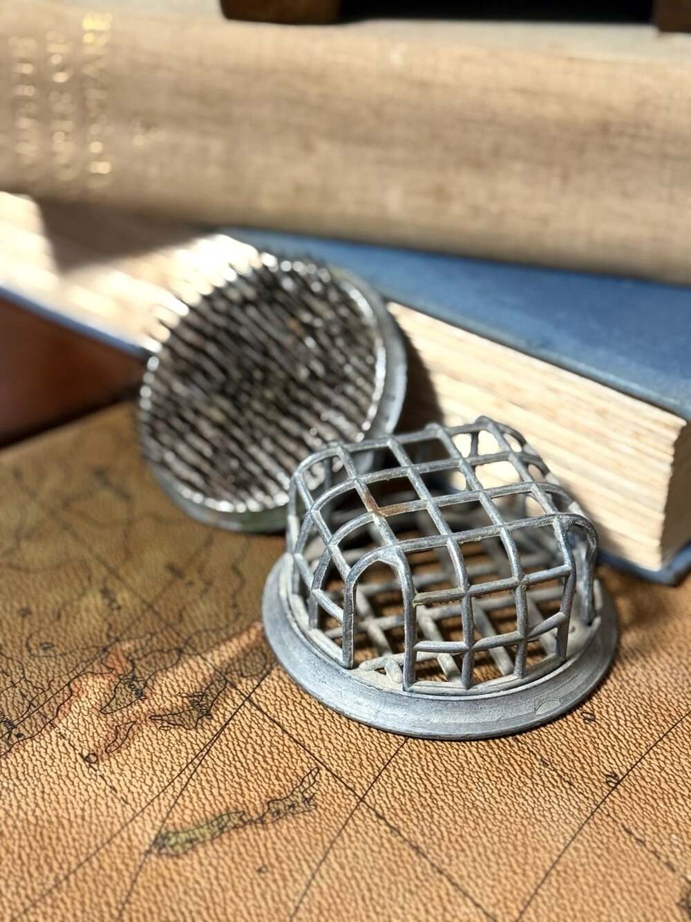 Vintage Metal Cage Flower Frog Arranger